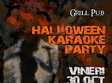 halloween karaoke party in grill pub